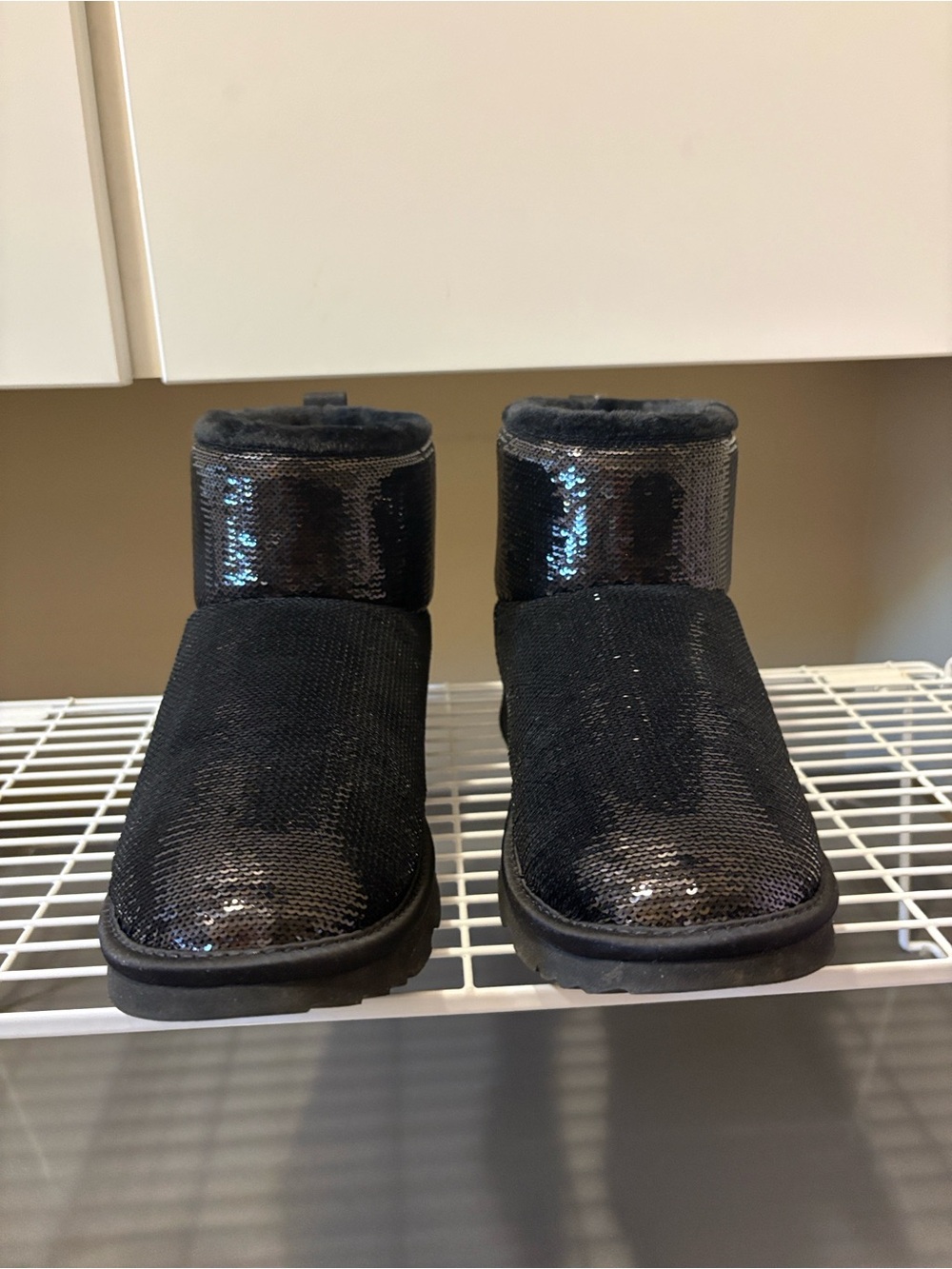 UGG Black Classic Mini sequin Boots for Women or Kids'